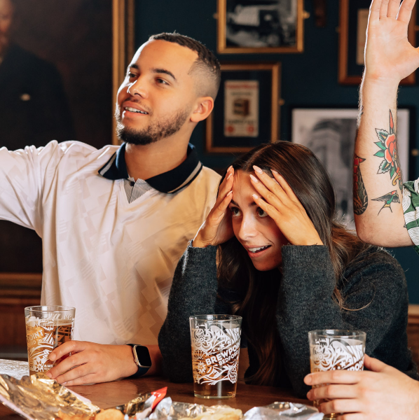 Rugby fans watching a tense moment in the Six Nations